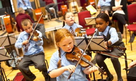 Young students at ‘In Harmony’ school in West Everton, Liverpool.
