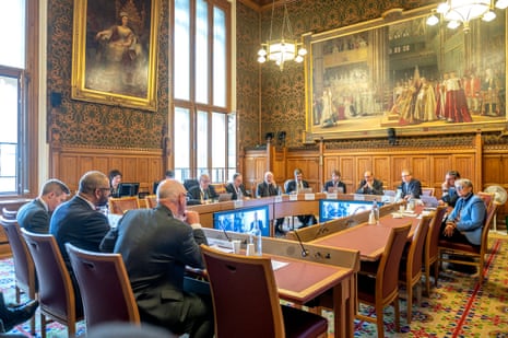 James Cleverly giving evidence to the Lords protocol on Ireland/Northern Ireland sub-committee.