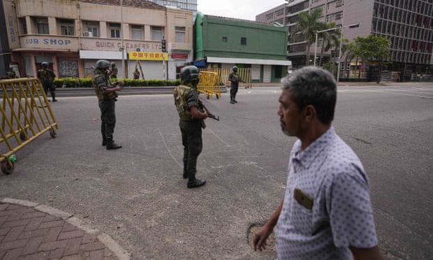 Soldiers guard a checkpoint outside the prime minister’s residence on 10 May