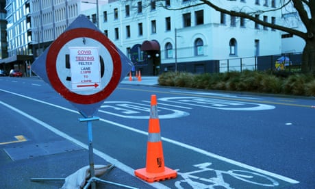 Covid testing sign in Wellington