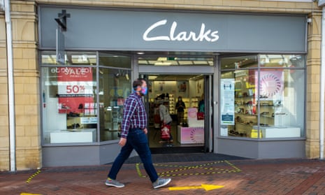 Clarks shoe shop in Caerphilly, Wales