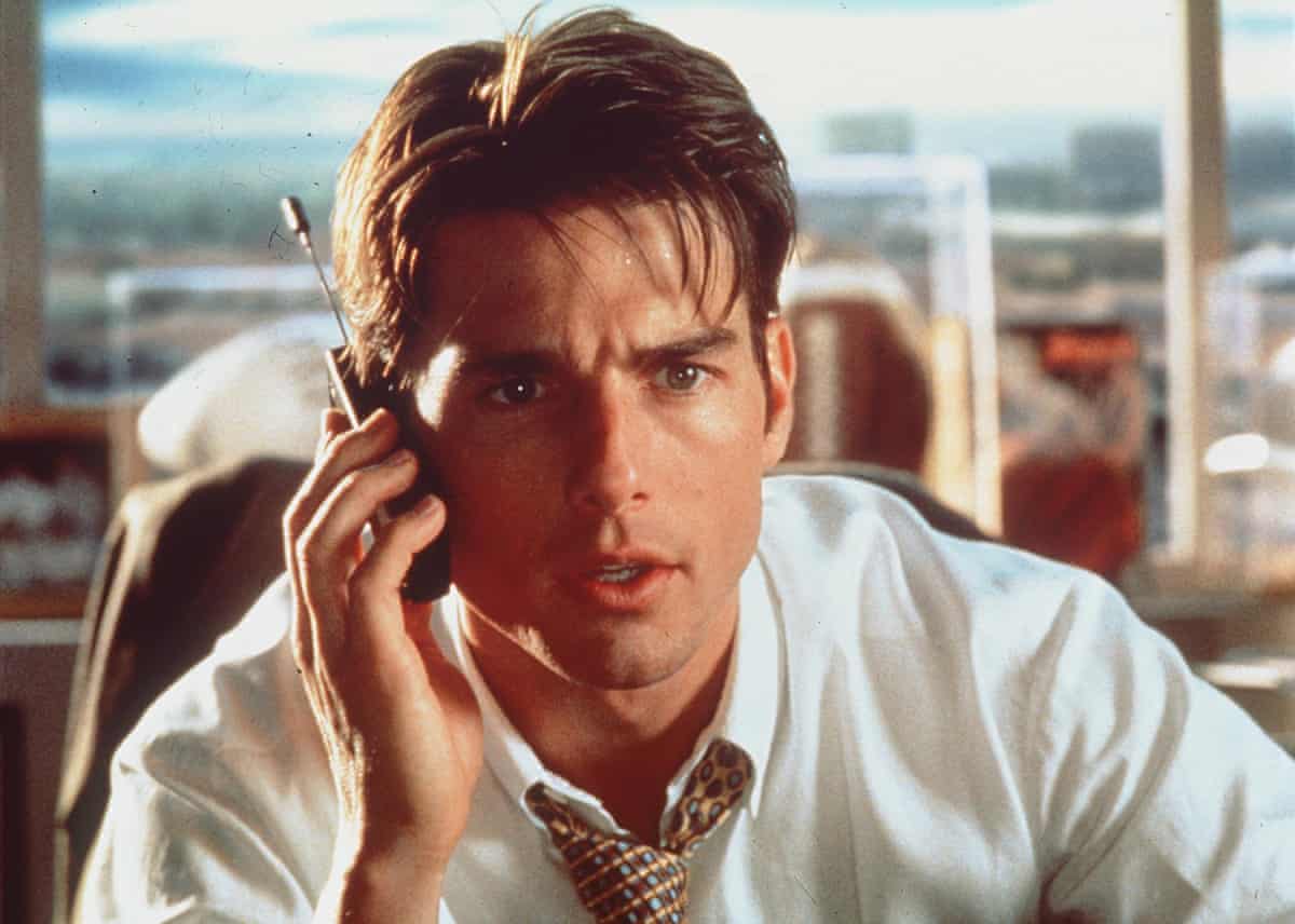 Tom Cruise in a still from the film Jerry Maguire