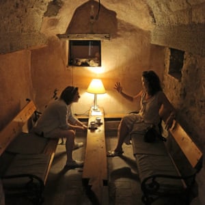 Volsonis cafe in Krk town, built in Roman walls.