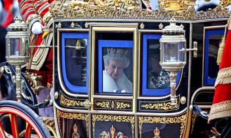 Queen Elizabeth II leaving Buckingham Palace for the state opening of parliament in 2009.