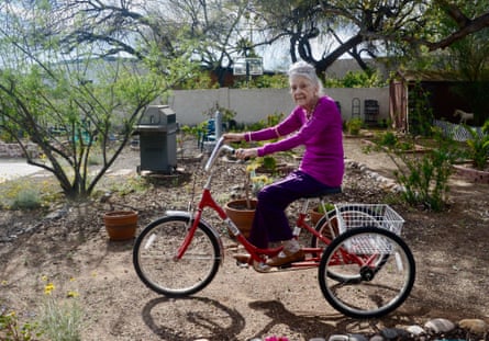 Gladys McGarey at home in her garden