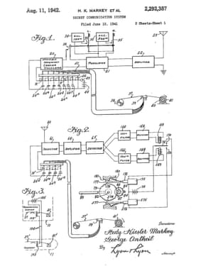 Lamarr’s patent, filed in 1941