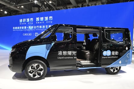 Black van in hall