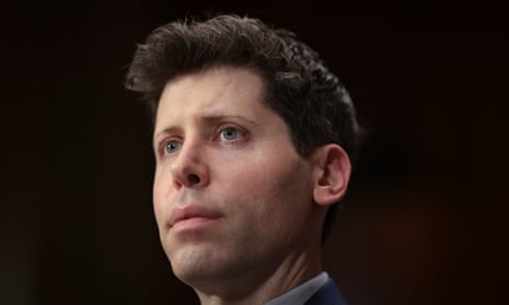 ‘A race towards AGI is a bad thing’ … OpenAI CEO Sam Altman testifying to a senate committee in Washington DC last month. 