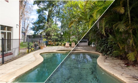 Side by Side of pool to demonstrate the difference between real estate photography vs normal photos