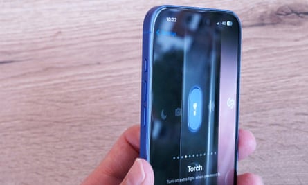 The action button in the side of the iPhone 16.