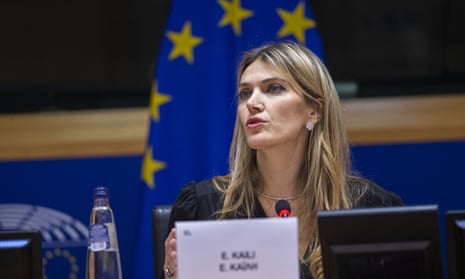 World Cup 2022: news and buildup to Argentina v Croatia semi-final – live | World Cup 2022 18 Greek politician and European parliament vice-president Eva Kaili speaks during the European Book Prize award ceremony in Brussels on 7 December.