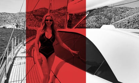 Michelle Mone on her yacht Lady M