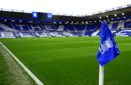 View of the inside of Birmingham City’s St Andrew’s Stadium.