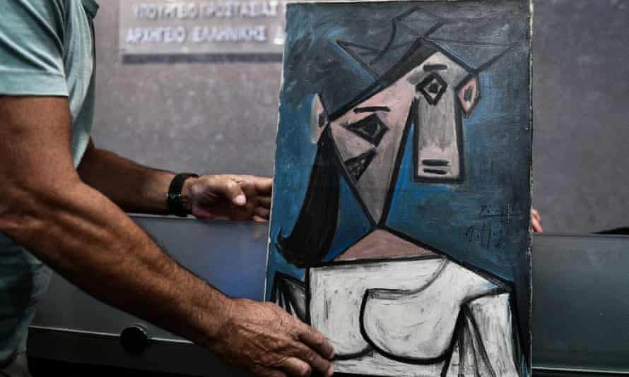 The recovered Picasso painting, which the artist gifted to the Greek people.