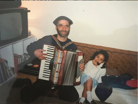 La Havas with her father.