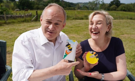 Ed Davey campaigns with Lisa Smart in Marple.