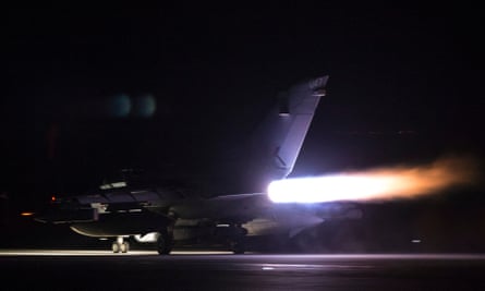 An RAF Tornado takes off from Akrotiri, Cyprus, on 14 April.