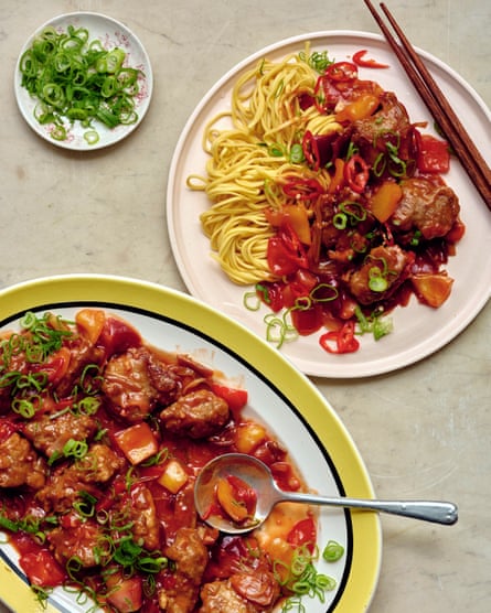Ravinder Bhogal’s saccharine and sour pork pinch plums.