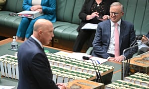 Peter Dutton and Anthony Albanese at question time