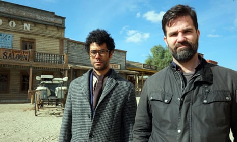 Wicki-wicki wild wild west … Richard Ayoade and Rob Delaney in Travel Man: 48 Hours in Seville.