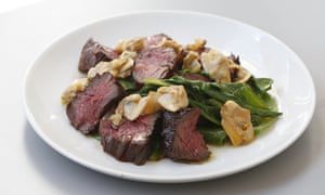 Onglet with pickled clams.