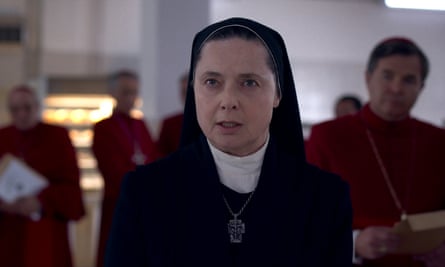 Rossellini as Sister Agnes in the forthcoming Vatican thriller Conclave.