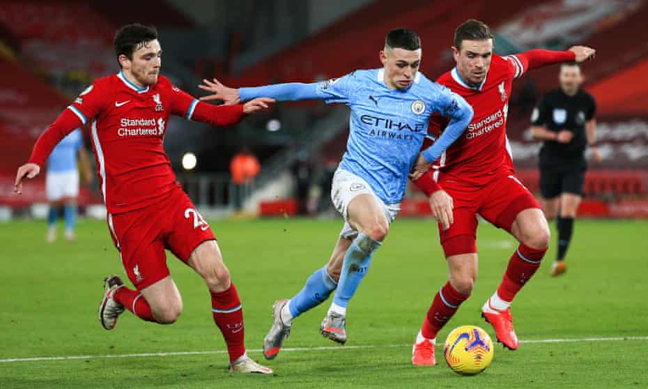Phil Foden was part forward, part winger, part ball-winning midfielder against Liverpool.