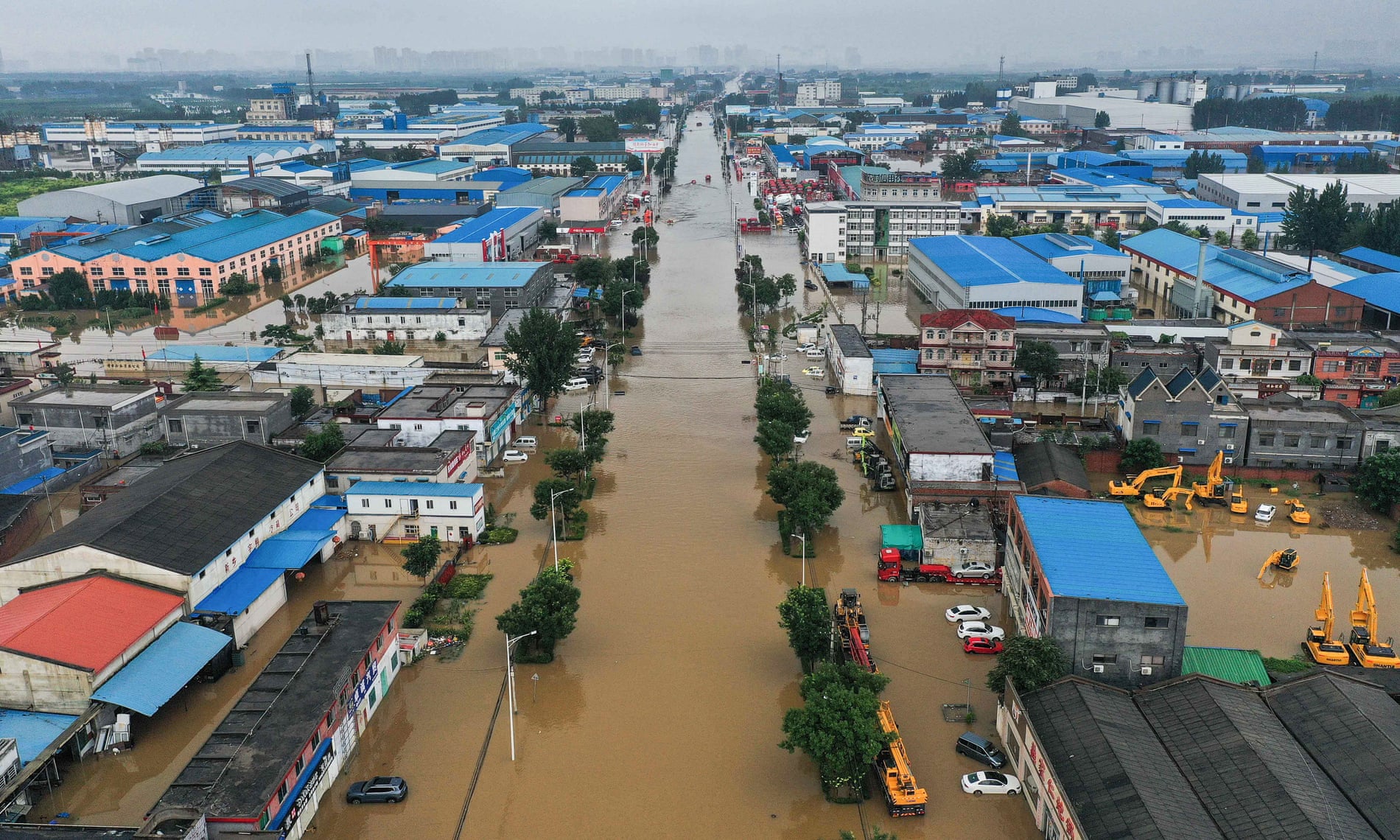 Floods in Xinxiang in China's Henan province in 2021.