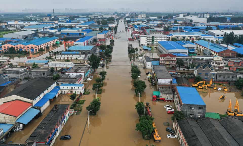 Floods in Xinxiang in China's Henan province in 2021.