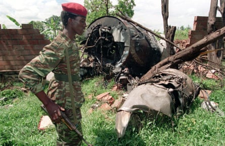 plane crash which killed Rwanda’s President Juvenal Habyarimana in this May 23, 1994
