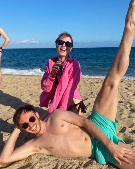 Brandon and Christine in Barcelona, September 2021.