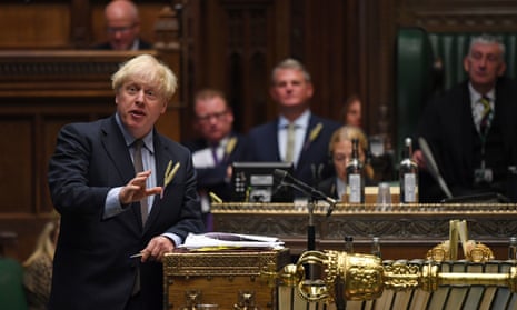 Boris Johnson speaking at the House of Commons.