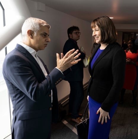 Sadiq Khan having a chat with Rachel Reeves at the Labour conference.