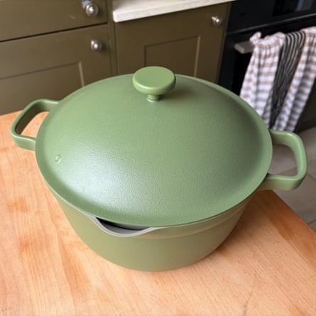 Our Place 6l ceramic nonstick perfect pot in green.