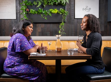 Thakshayini (left) and Maimuna at Pasture restaurant in Birmingham