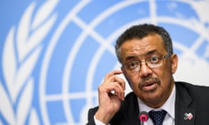 Dr Tedros Adhanom Ghebreyesus speaks at a press conference in 2017.