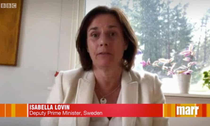 Sweden’s deputy prime minister, Isabella Lövin