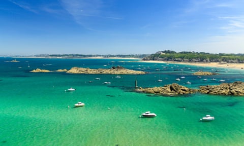 The beautiful bays around Saint-Lunaire on of Brittany’s Emerald Coast.