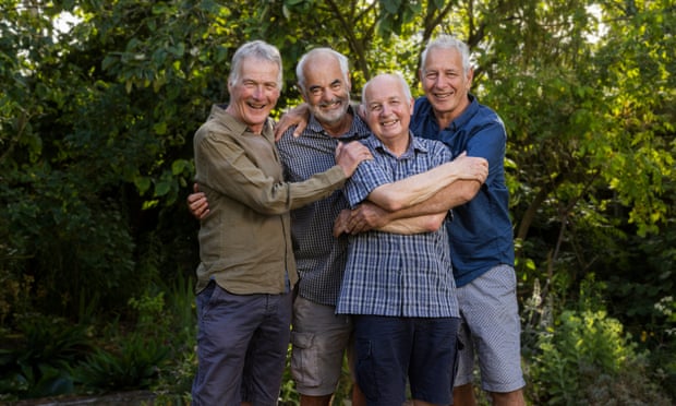 David Spiegelhalter with men’s group members Steve, Andy and Martin.