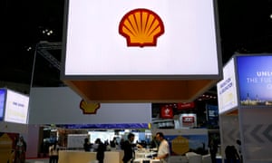 The Royal Dutch Shell stand at Gastech, the world’s biggest expo for the gas industry, in Chiba, Japan.