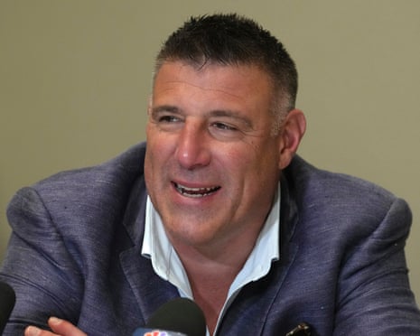 New England Patriots head coach Mike Vrabel speaks to reporters at the annual NFL meetings in Phoenix last month.