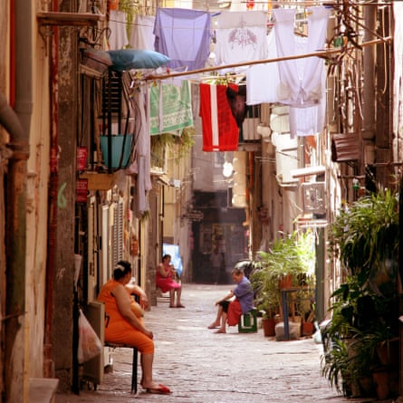 Three sheets to the wind: a backstreet in Spaccanapoli.