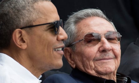 Barack Obama and Raúl Castro at a baseball game in Havana, Cuba, in March - the first visit by a US president in 88 years.