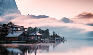Grundlsee lake at sunrise., Salzkammergut, Austria