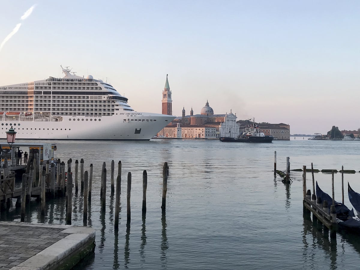We Were Deceived Hundreds Protest In Venice At Return Of Giant Cruise Ships Italy The Guardian