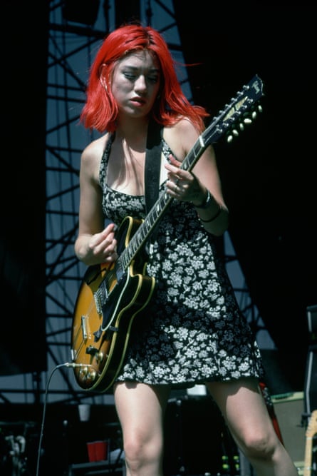Berenyi on stage at Lollapalooza, 1992.