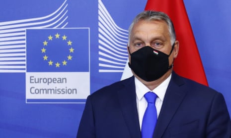 Viktor Orbán pictured outside the European Commission last week.