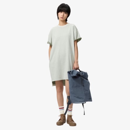 Uniqlo Oversized T-shirt Dress (Short Sleeve, Colour Block)