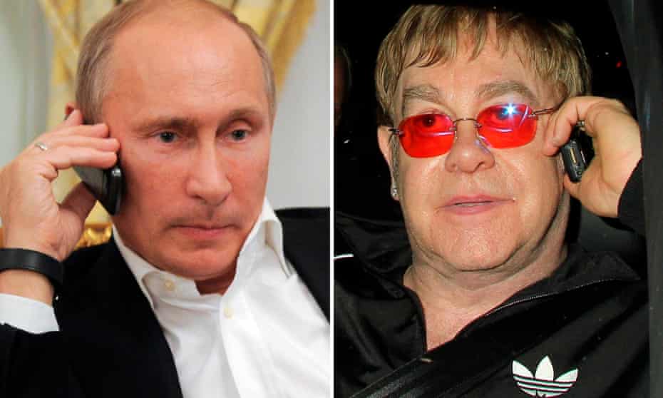 Elton John got a real call from Vladimir Putin, says Kremlin.