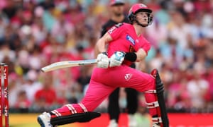 Steve Smith in action for the Sydney Sixers in Australia’s Big Bash last month. The Australian is one of the top £125,000 signings in the Hundred.